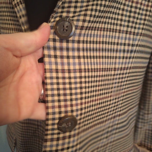 BB Dakota Brown Longline Houndstooth Blazer jacket size small - Picture 2 of 12